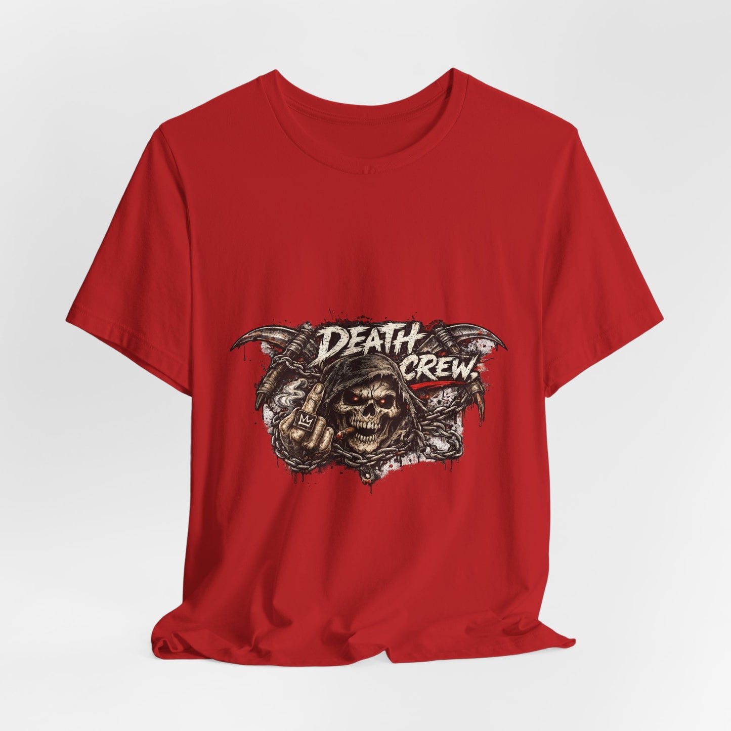 Death Crew Skull Graphic Tee — Vintage Biker Rock T-Shirt
