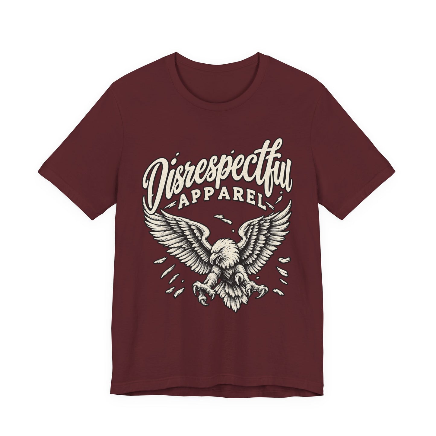 Disrespectful Apparel Eagle Graphic Tee — Vintage Script Logo T-Shirt