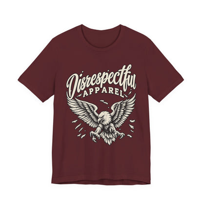 Disrespectful Apparel Eagle Graphic Tee — Vintage Script Logo T-Shirt