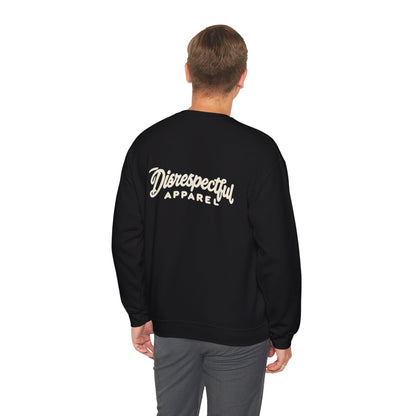 DA Script Logo — White — Back-Print Graphic Crewneck