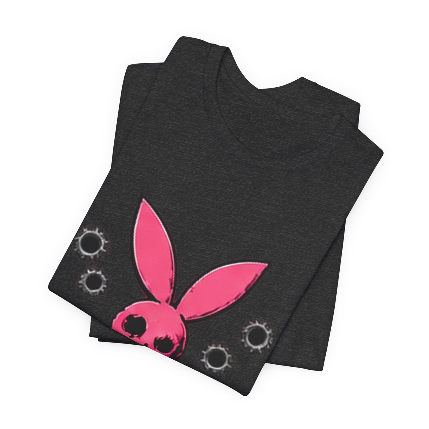 Skull Bunny Tee — Pink Graphic Tee