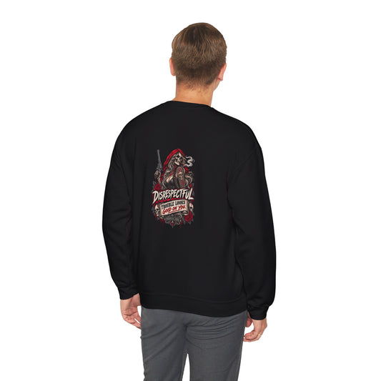 Trouble Looks Good On You — Pin-Up — Back-Print Graphic Crewneck