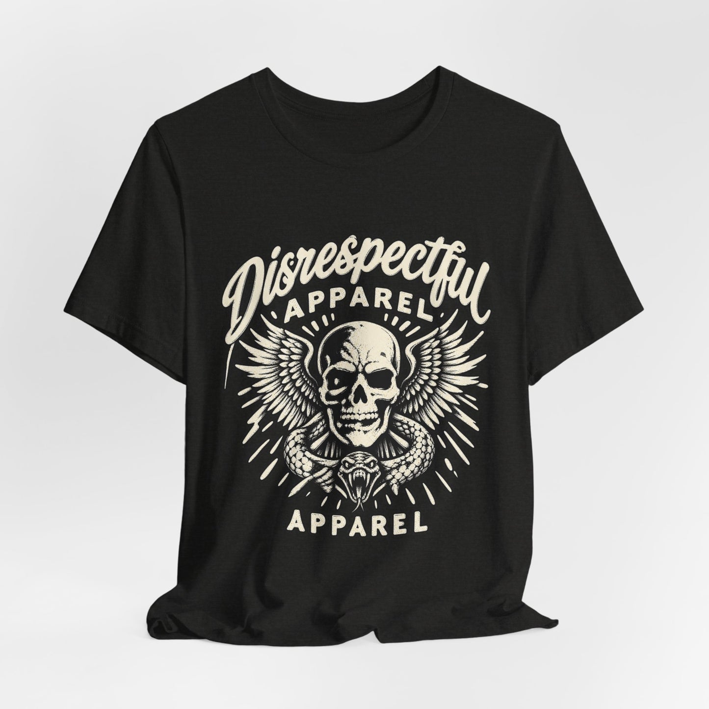 Skull & Wings Tee — "Disrespectful Apparel" Graphic T‑Shirt