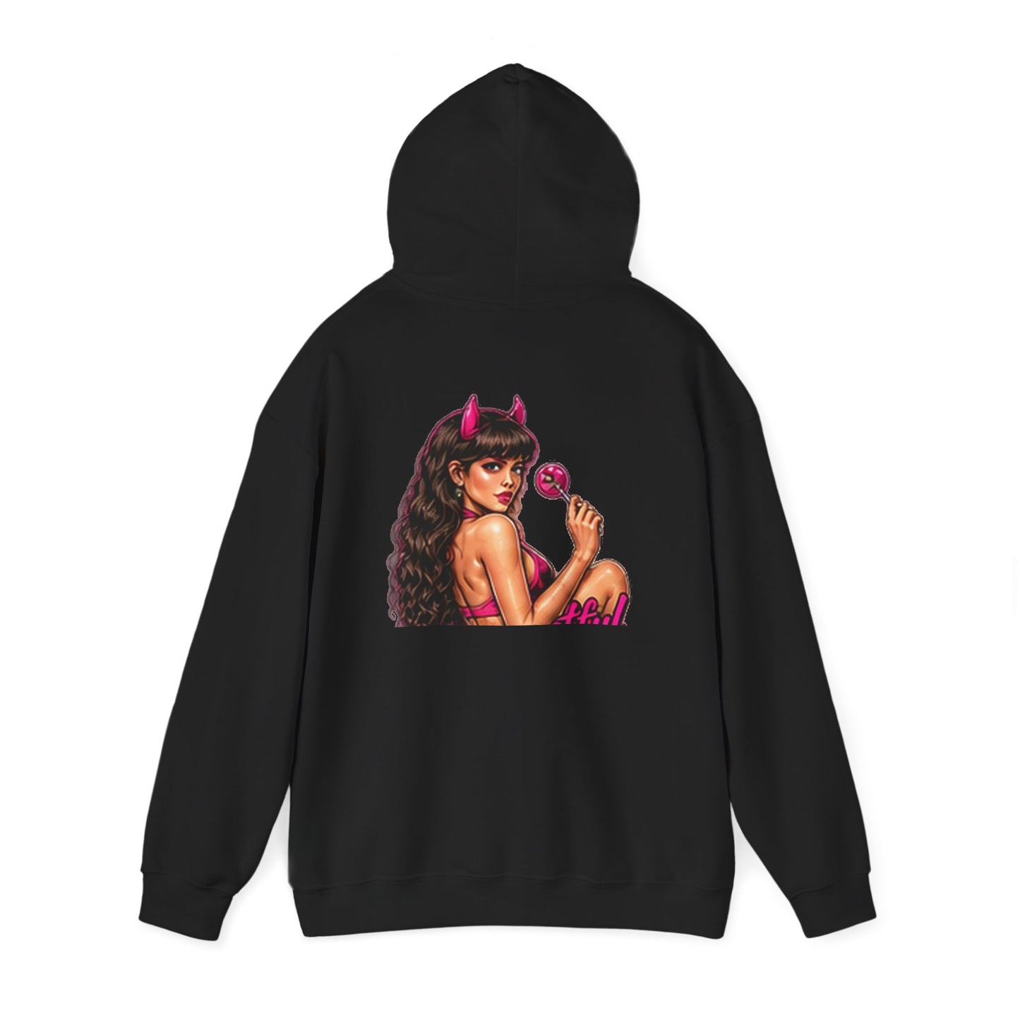 Devil Girl Lollipop — Back-Print Graphic Hoodie
