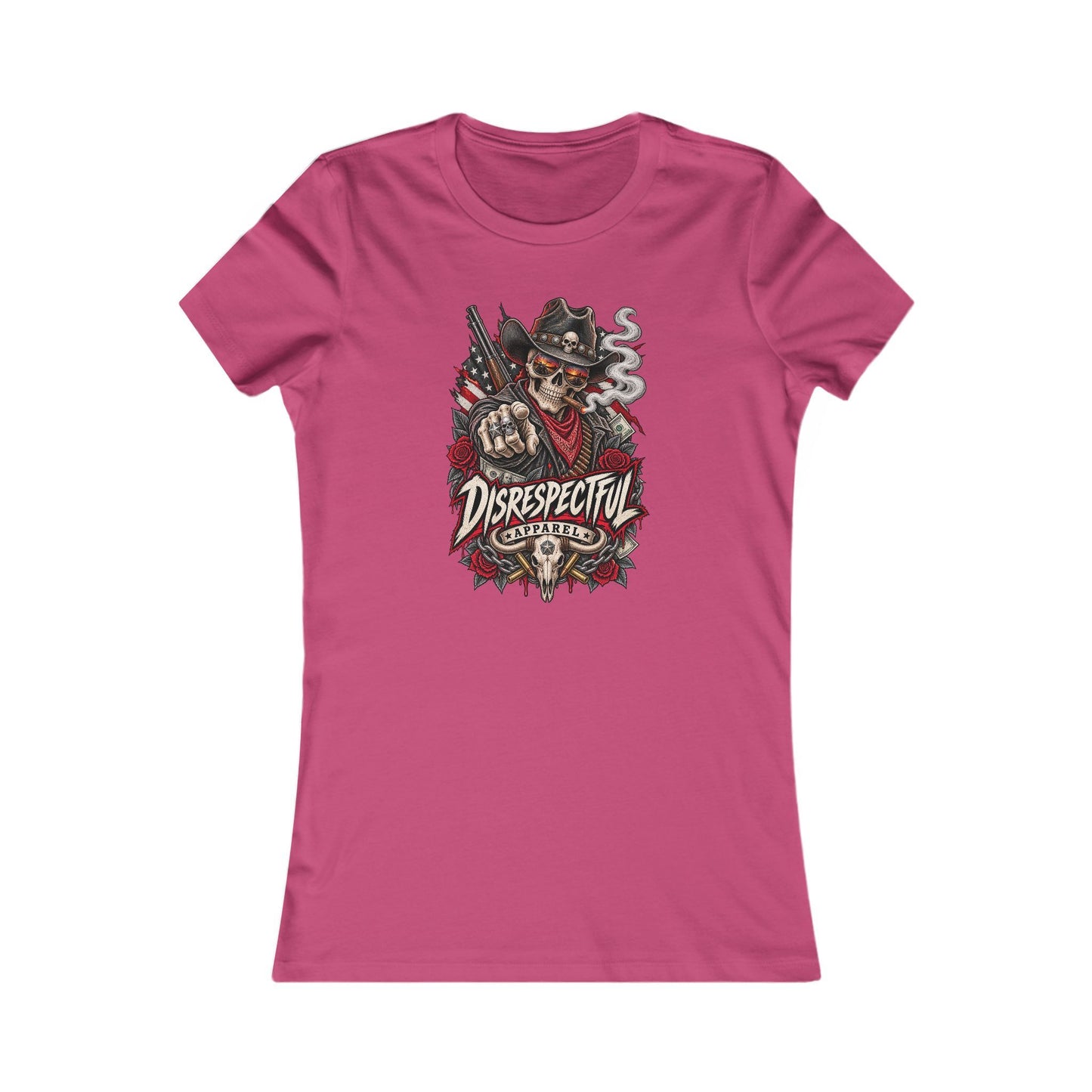 Disrespectful Apparel Skull Cowboy — Women's Favorite Graphic Tee