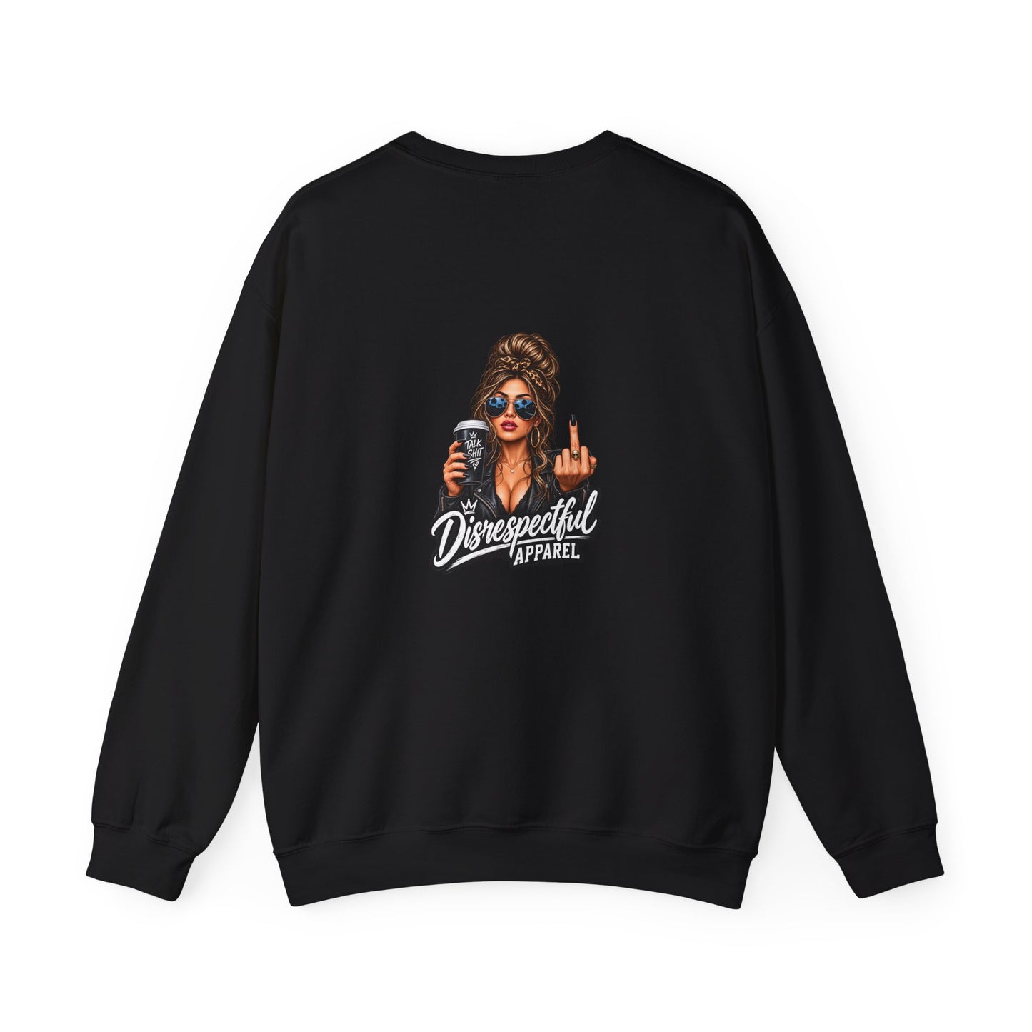 Disrespectful Streetwear Muse — Back-Print Graphic Crewneck