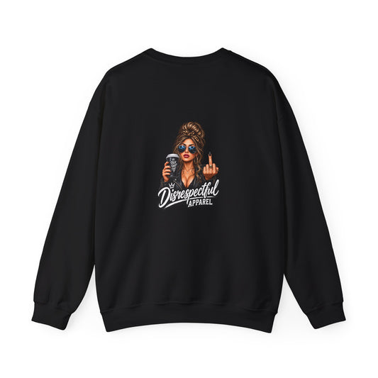 Disrespectful Streetwear Muse — Back-Print Graphic Crewneck