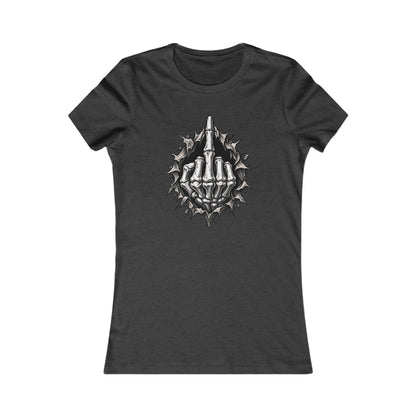 Skull Middle Finger — Women's Favorite Graphic Tee
