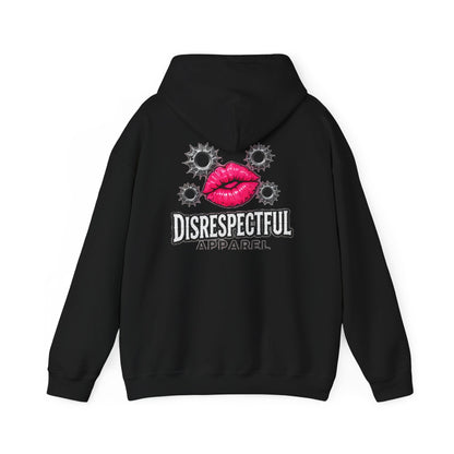 Kiss & Bullet Hole — Back-Print Graphic Hoodie
