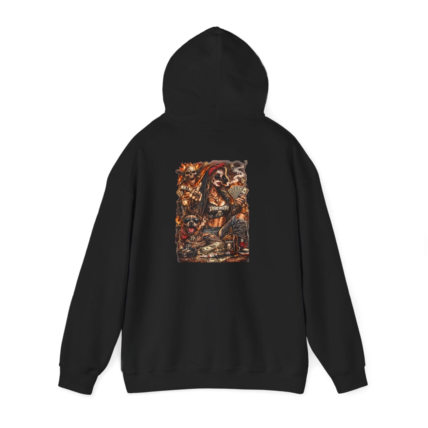 Skull Gambler — Back-Print Graphic Hoodie