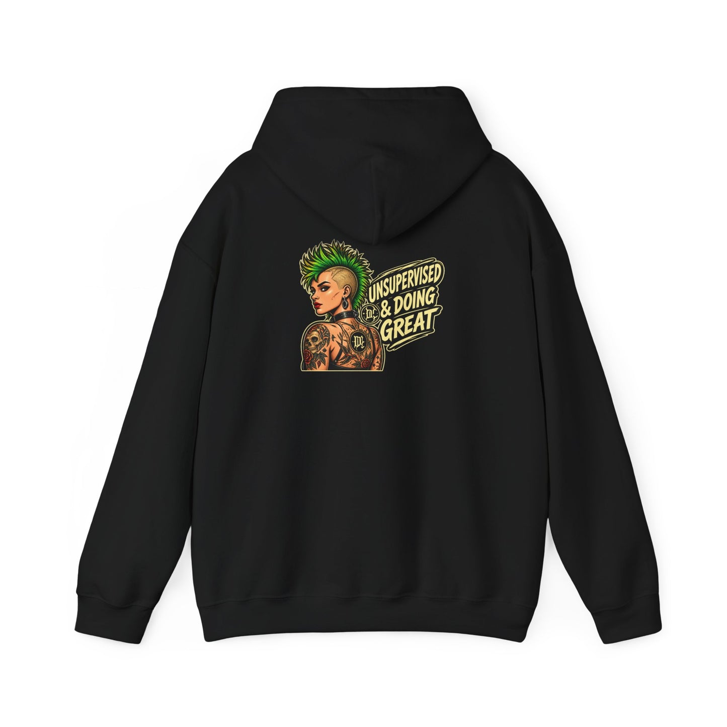 Unsupervised & Doing Great — Back-Print Graphic Hoodie