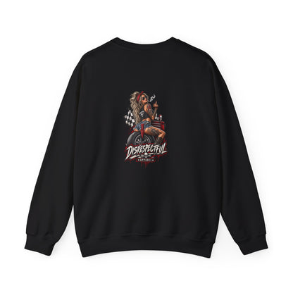 Disrespectful Biker Girl — Back-Print Graphic Crewneck