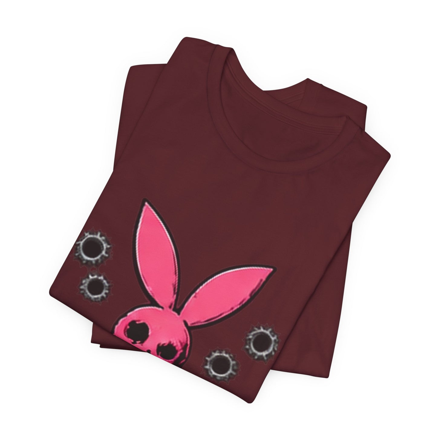 Skull Bunny Tee — Pink Graphic Tee