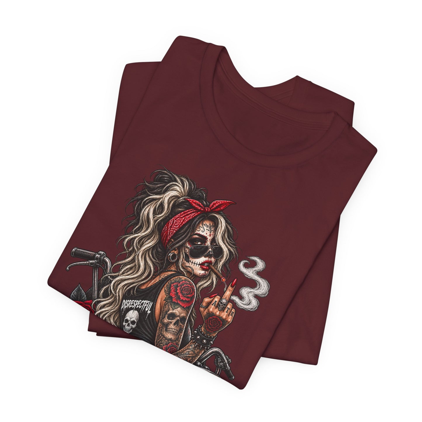 Disrespectful Apparel Skull Pin-Up Tee