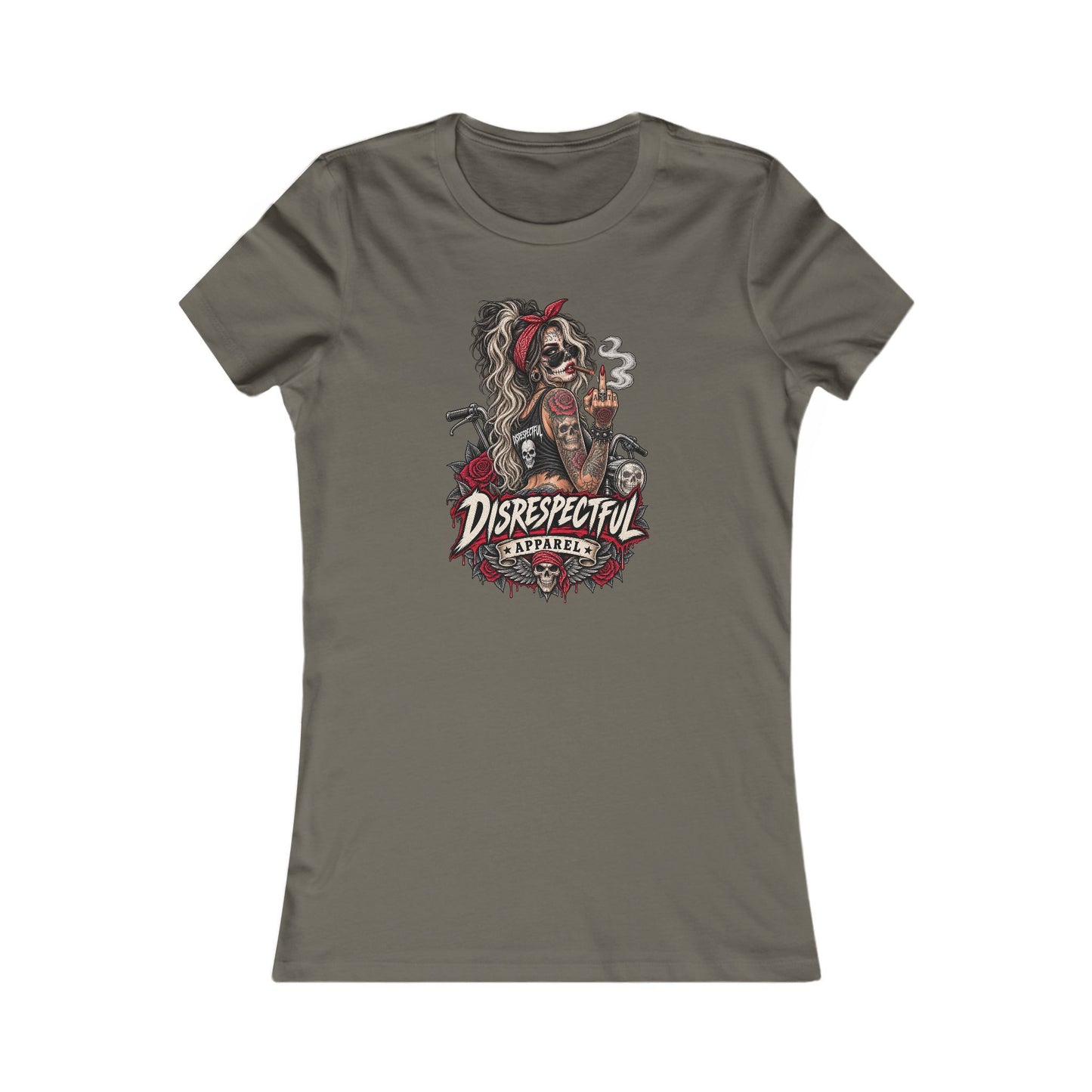 Disrespectful Apparel Skull Pin-Up — Women's Favorite Graphic Tee