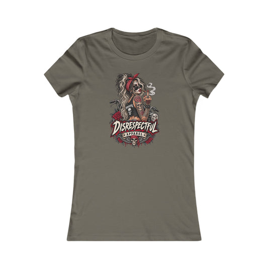 Disrespectful Apparel Skull Pin-Up — Women's Favorite Graphic Tee
