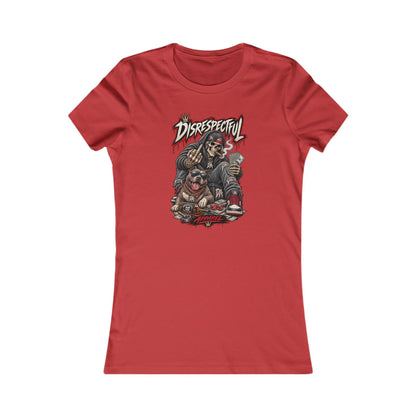 Disrespectful Skull & Rottweiler — Women's Favorite Graphic Tee