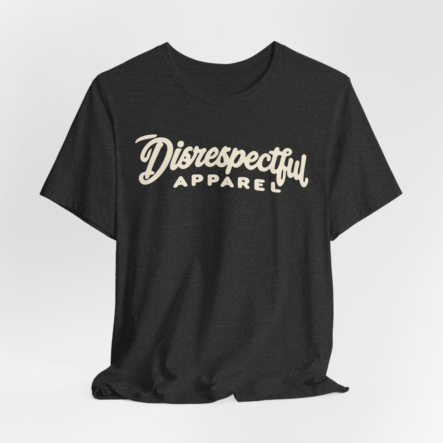 Disrespectful Apparel Script Logo Tee — Casual Graphic T-Shirt