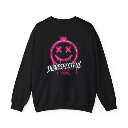 Pink Graffiti Smile — Back-Print Graphic Crewneck