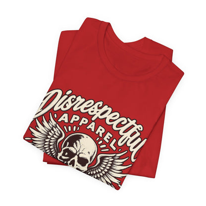 Skull & Wings Tee — "Disrespectful Apparel" Graphic T‑Shirt