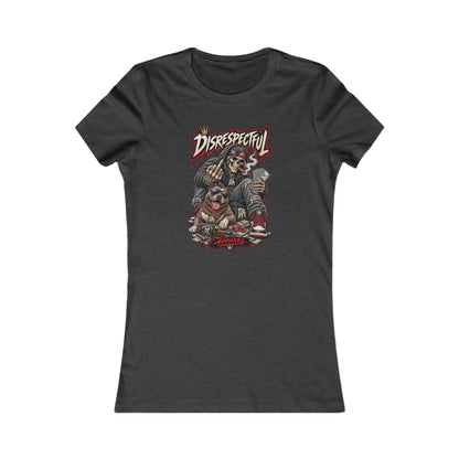 Disrespectful Skull & Rottweiler — Women's Favorite Graphic Tee