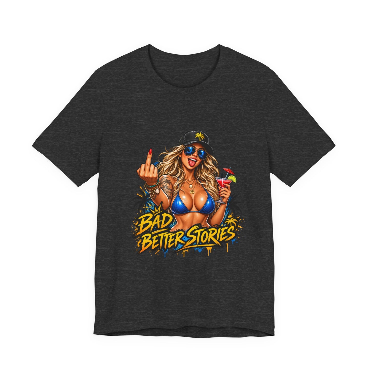 Bad Decisions, Better Stories — Beach Pinup Graphic Tee