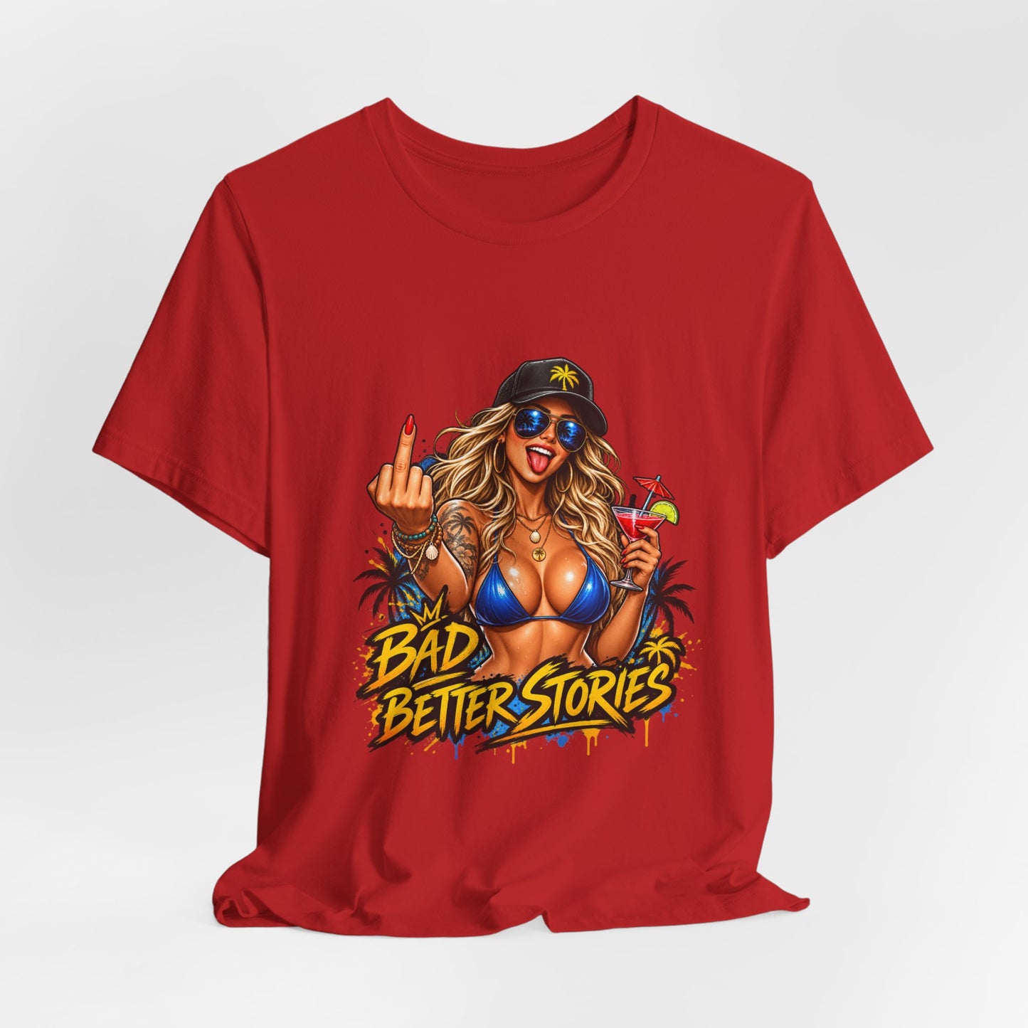 Bad Decisions, Better Stories — Beach Pinup Graphic Tee