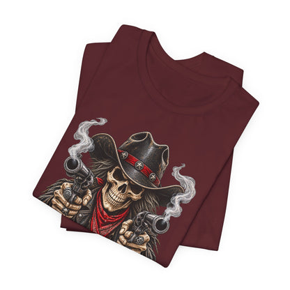 Skull Cowboy Tee — "Disrespectful Apparel" Western Graphic T-Shirt