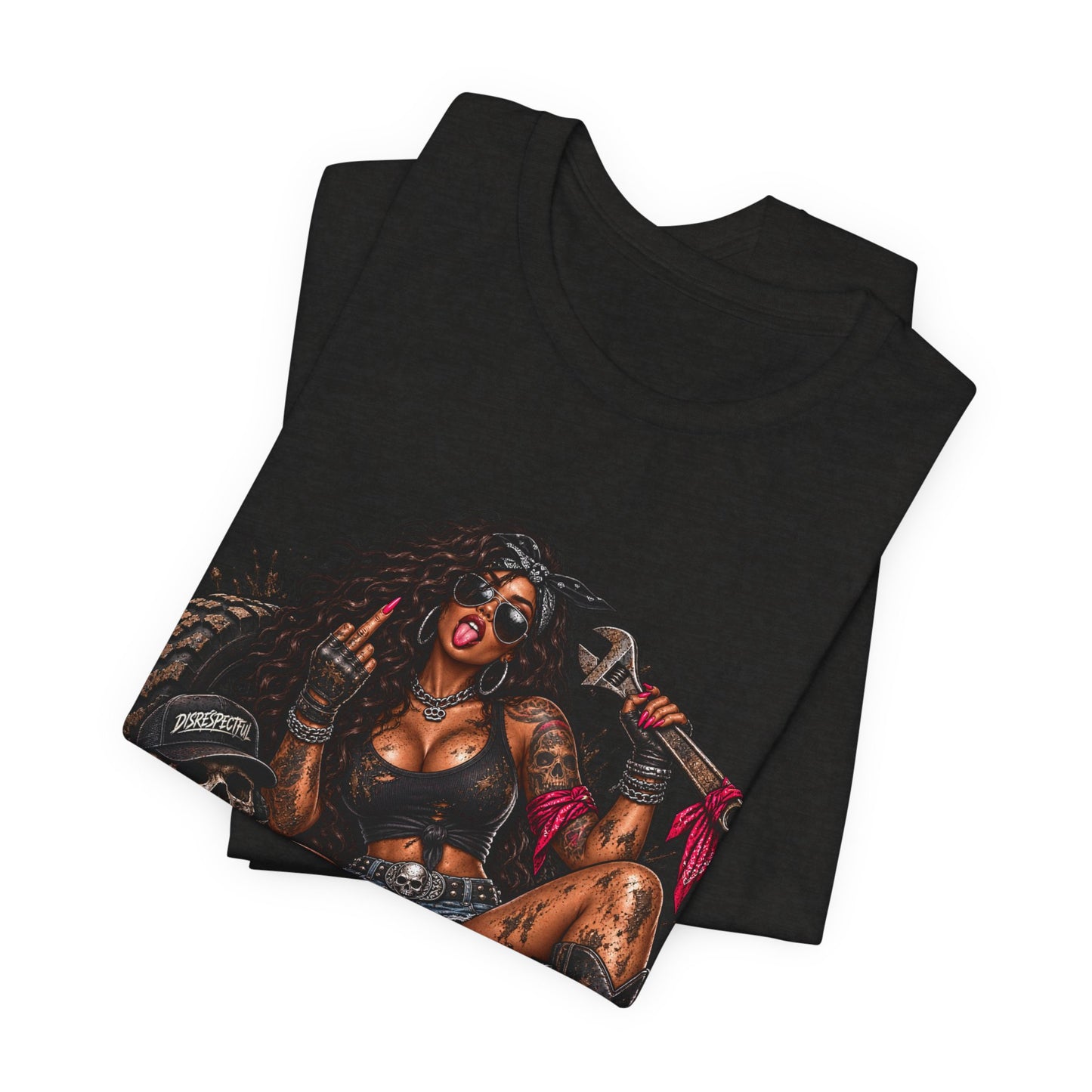 Down and Dirty — Mechanic Pin-Up Graphic Tee