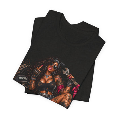 Down and Dirty — Mechanic Pin-Up Graphic Tee