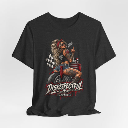 Disrespectful Apparel Biker Girl Graphic Tee