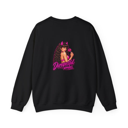 Disrespectful Devil Girl — Back-Print Graphic Crewneck