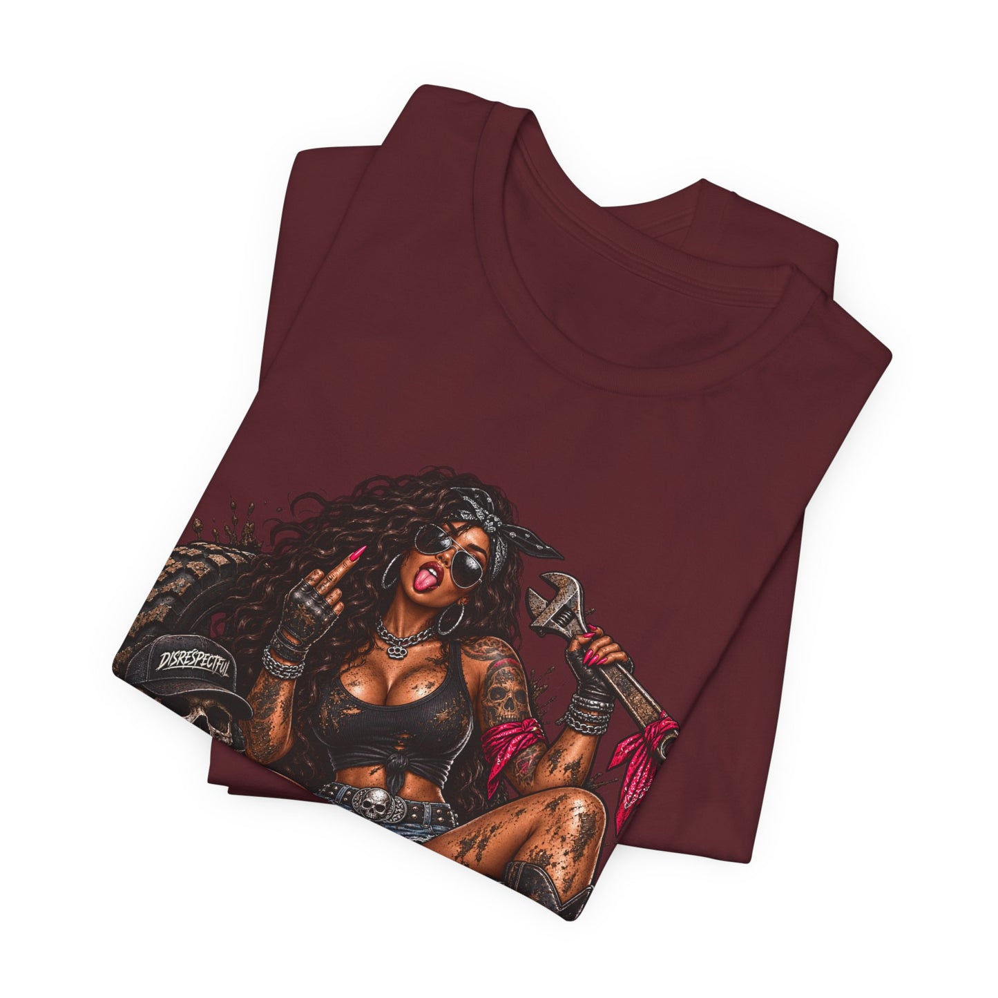 Down and Dirty — Mechanic Pin-Up Graphic Tee