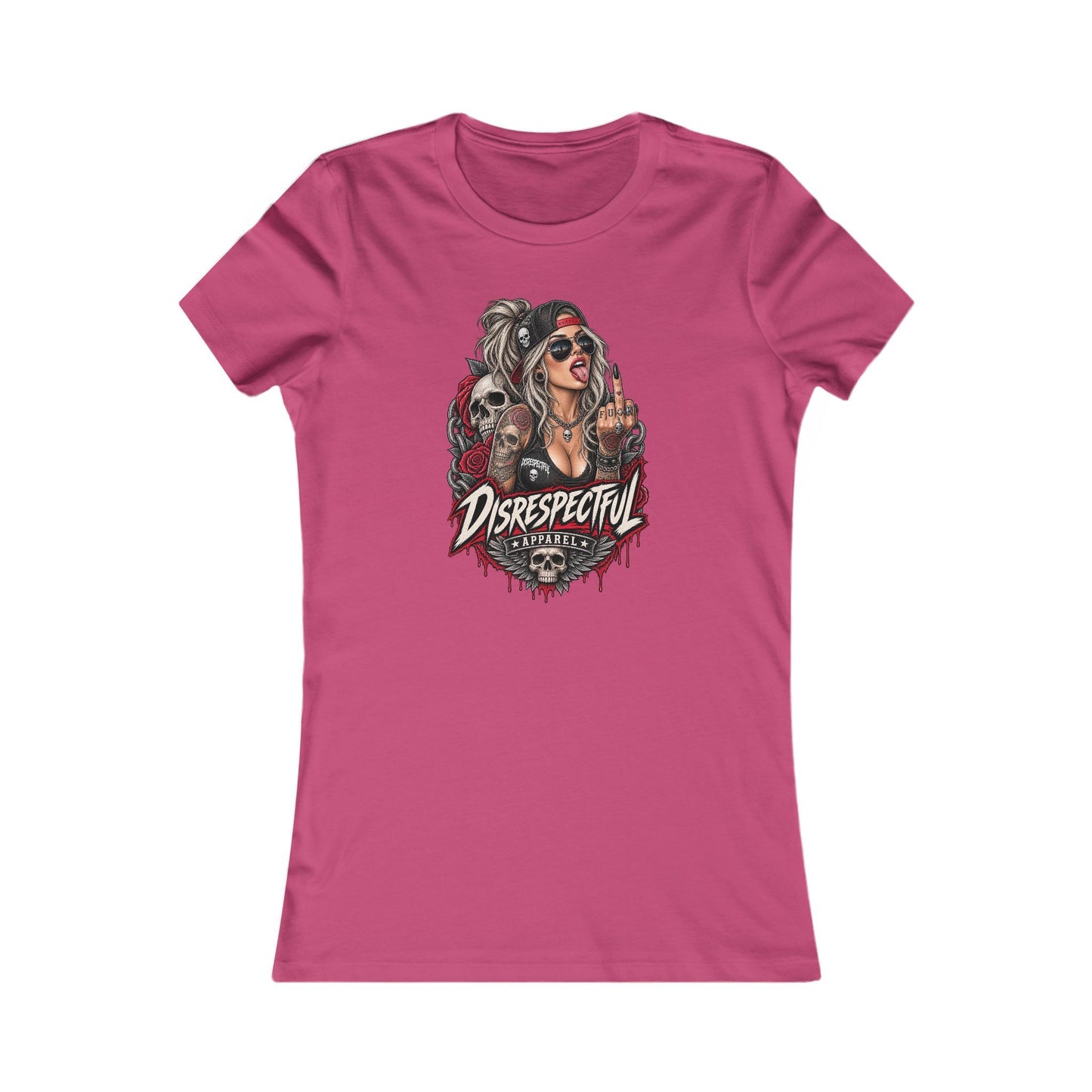 Defiant Pin-Up Skull — Women's Favorite Graphic Tee