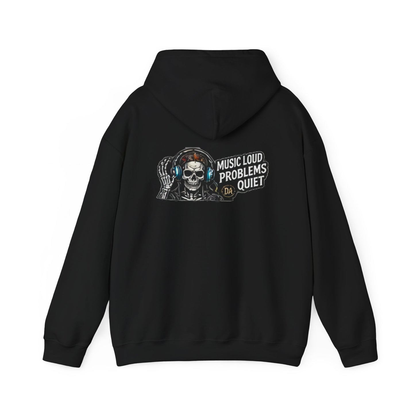 Music Loud, Problems Quiet — Back-Print Graphic Hoodie