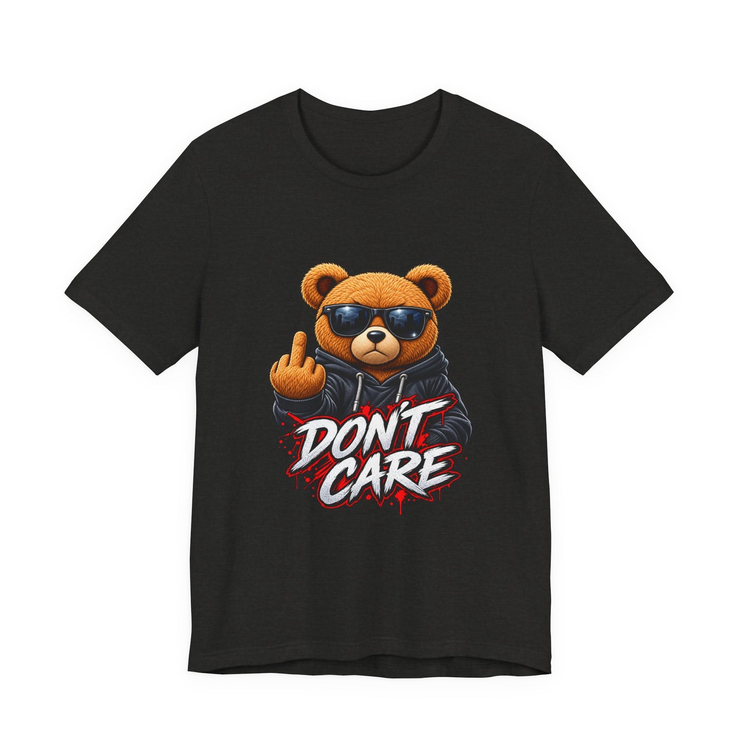 T-Shirt — 'Don't Care' Bear Graphic Tee