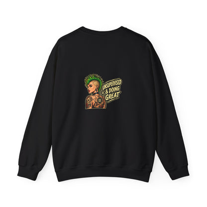 Unsupervised & Doing Great — Back-Print Graphic Crewneck