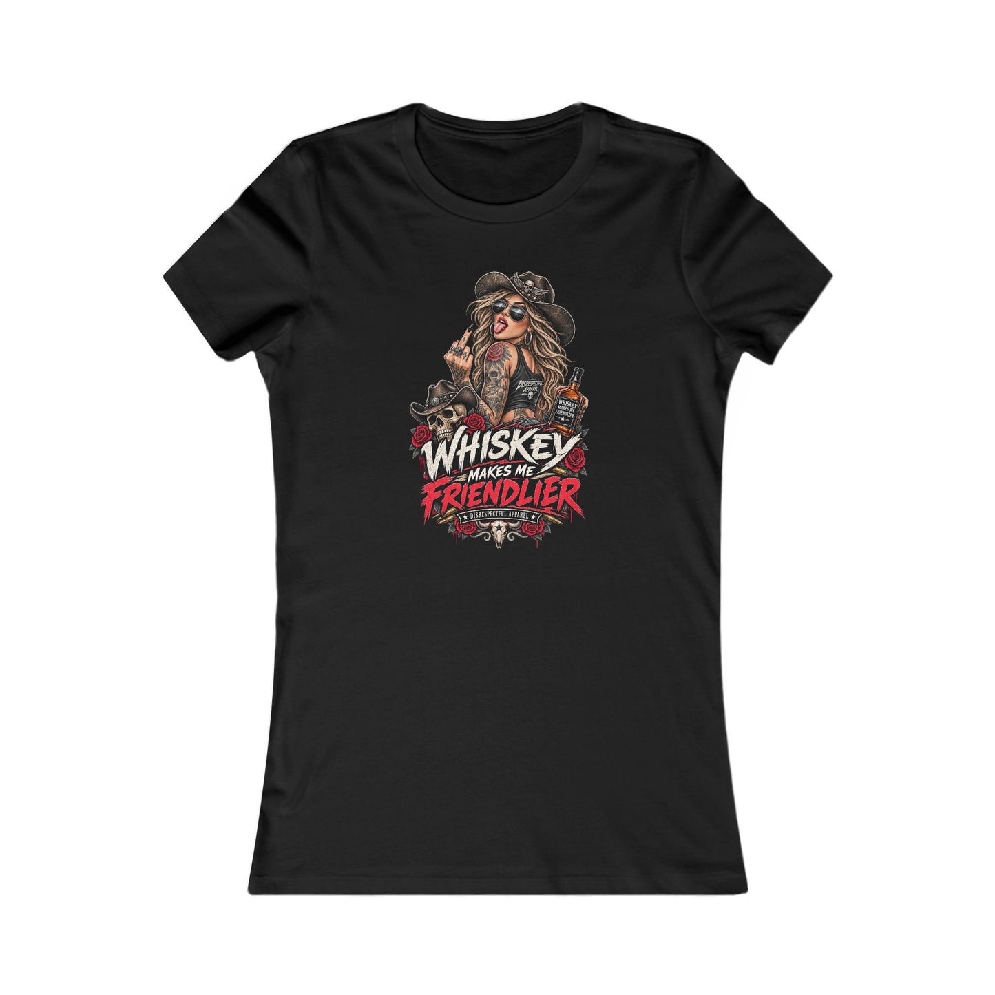Whiskey Makes Me Friendlier — Women's Favorite Graphic Tee