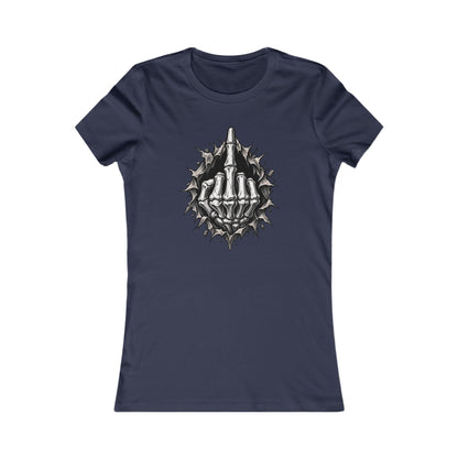 Skull Middle Finger — Women's Favorite Graphic Tee