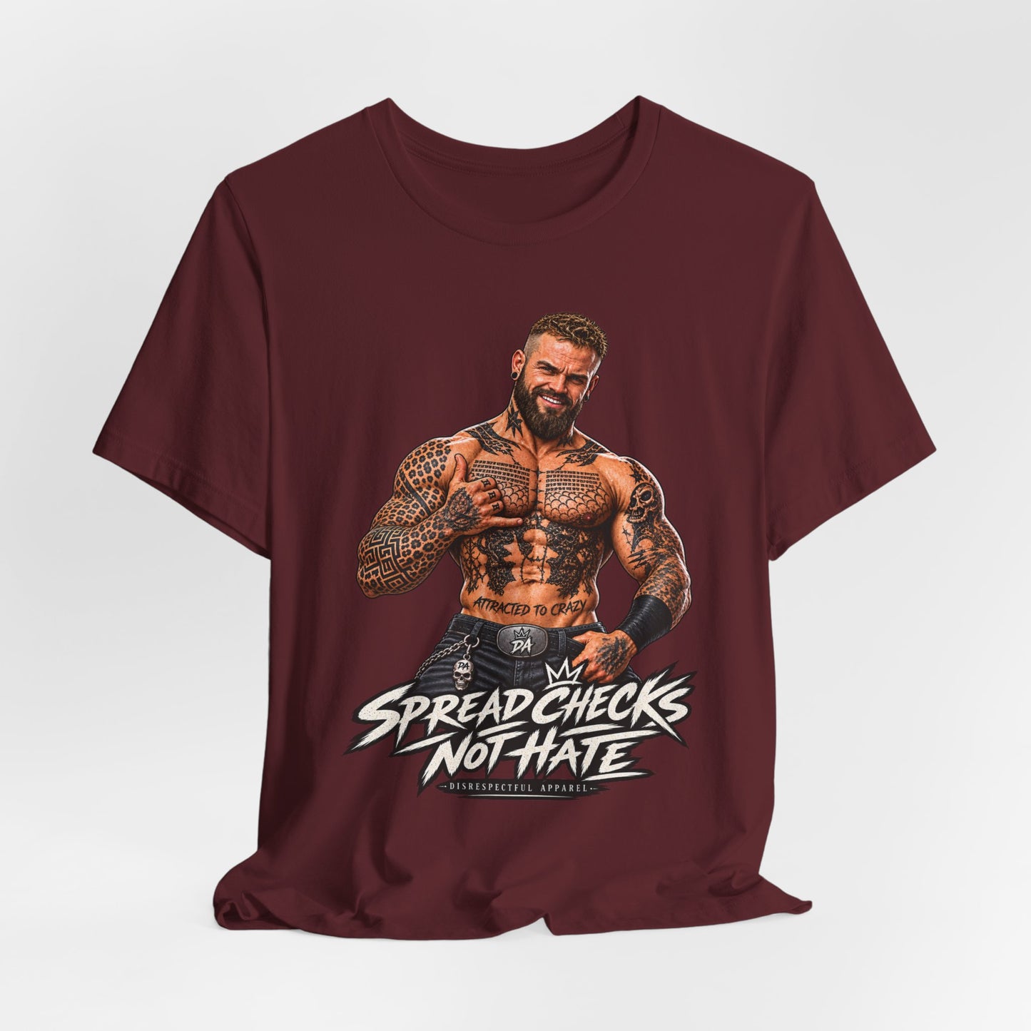 Spread Cheeks Not Hate — Tattooed Biker Graphic Tee