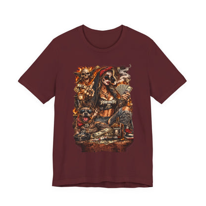 Skull Gambler Graphic Tee — Grim Reaper Poker Night T-Shirt
