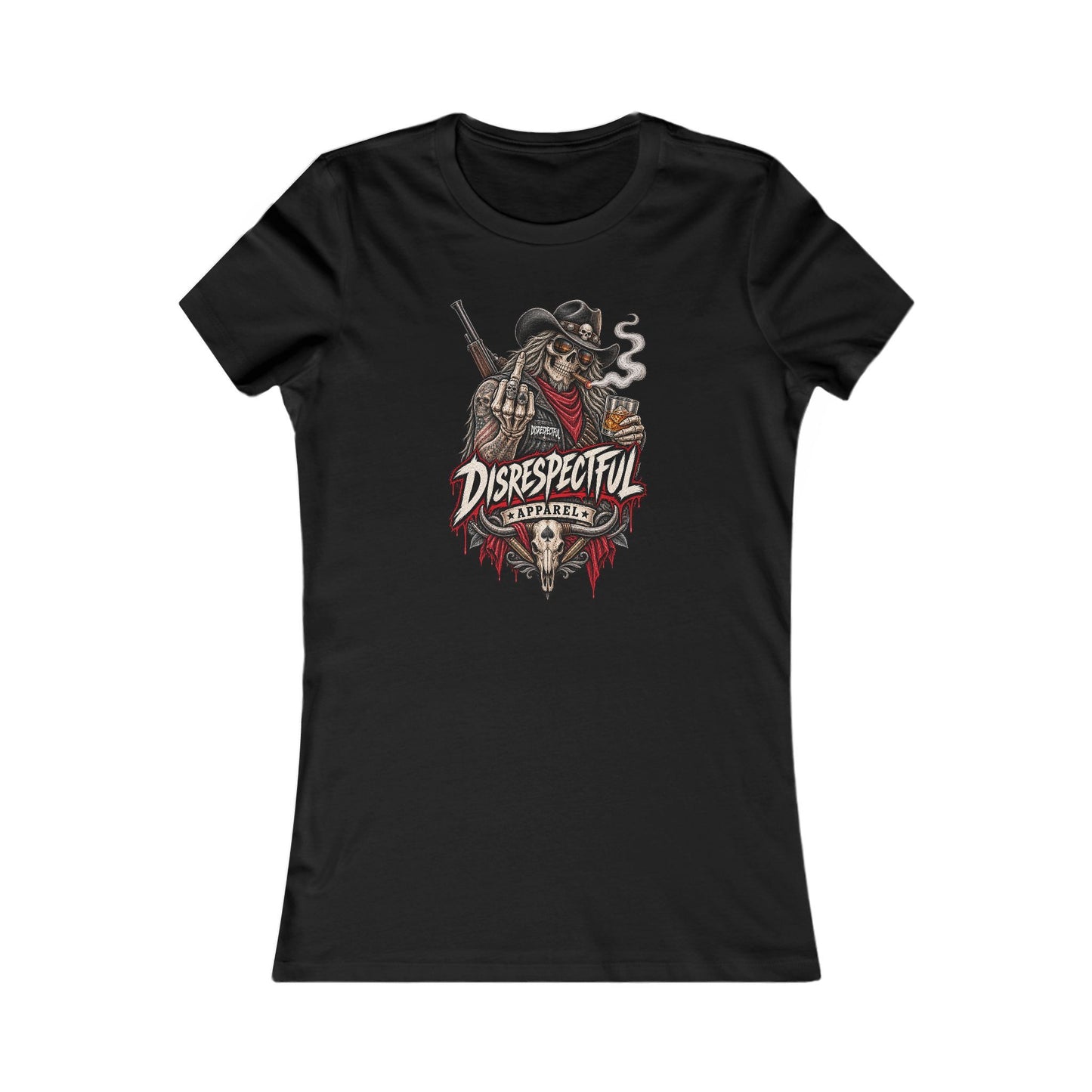Disrespectful Apparel Cowboy Skeleton — Women's Favorite Graphic Tee