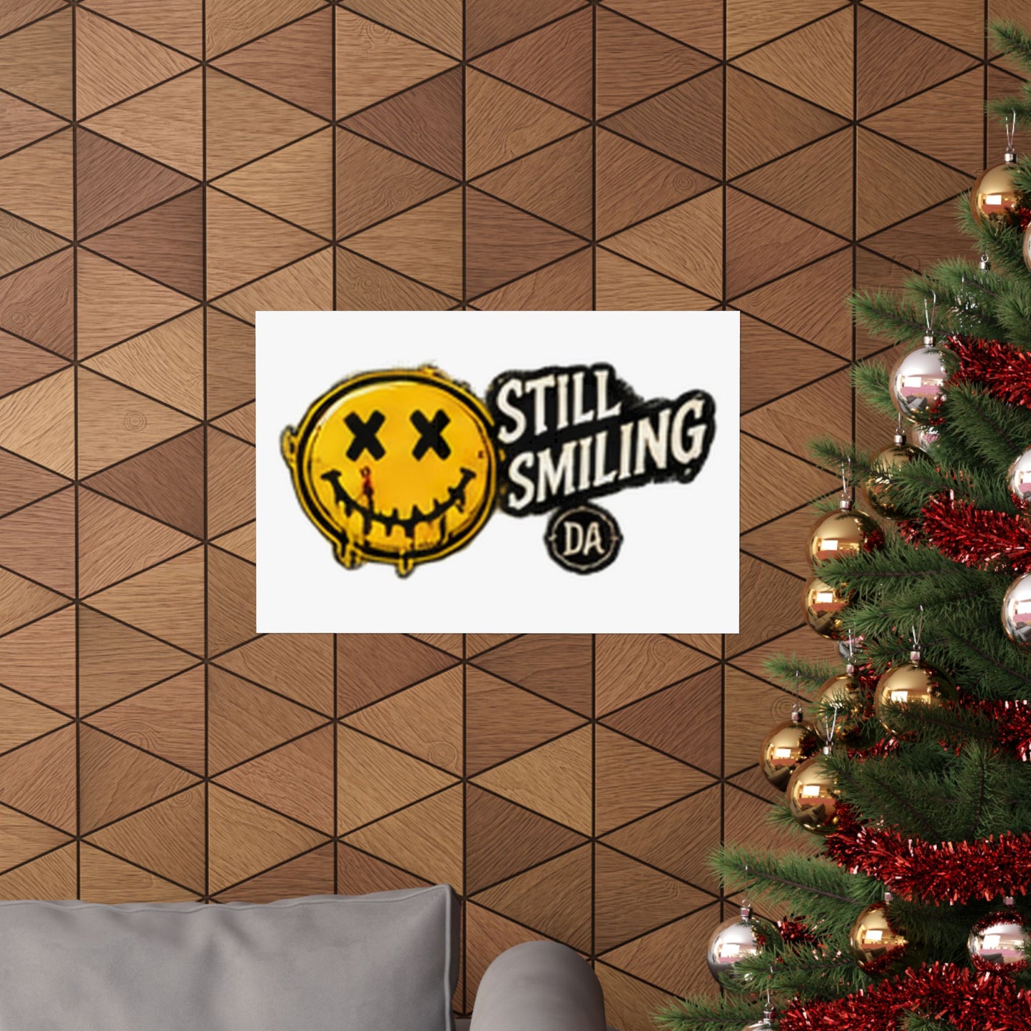 Still Smiling — Grunge Horizontal Matte Poster