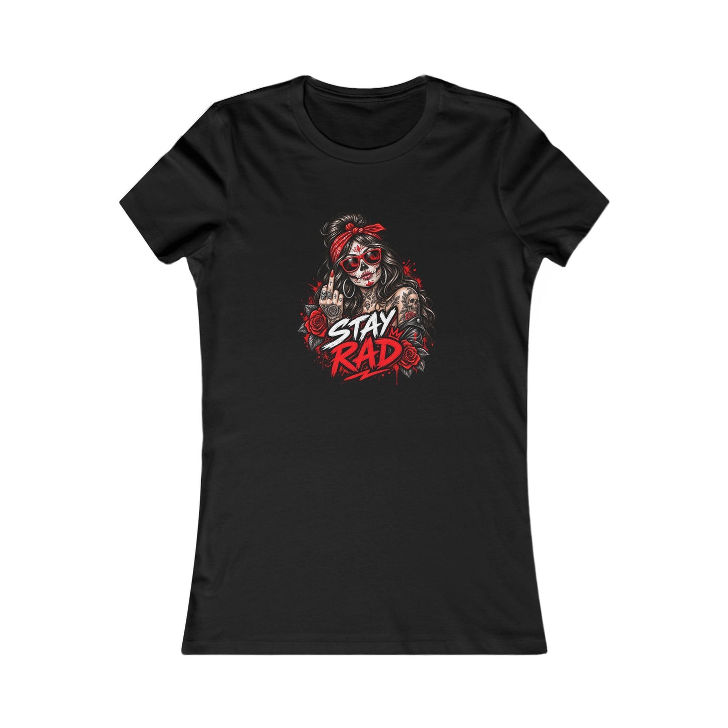 Stay Rad Skull Girl — Women's Favorite Graphic Tee