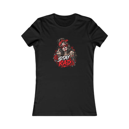 Stay Rad Skull Girl — Women's Favorite Graphic Tee