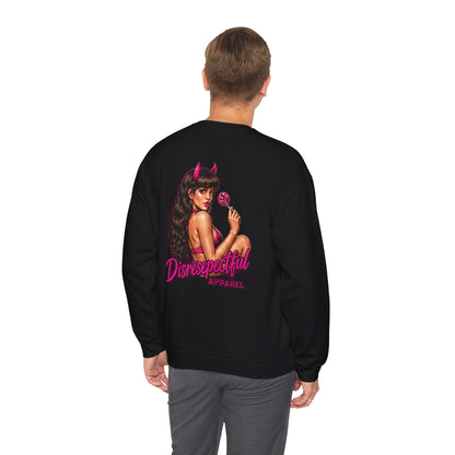 Devil Girl Lollipop — Back-Print Graphic Crewneck
