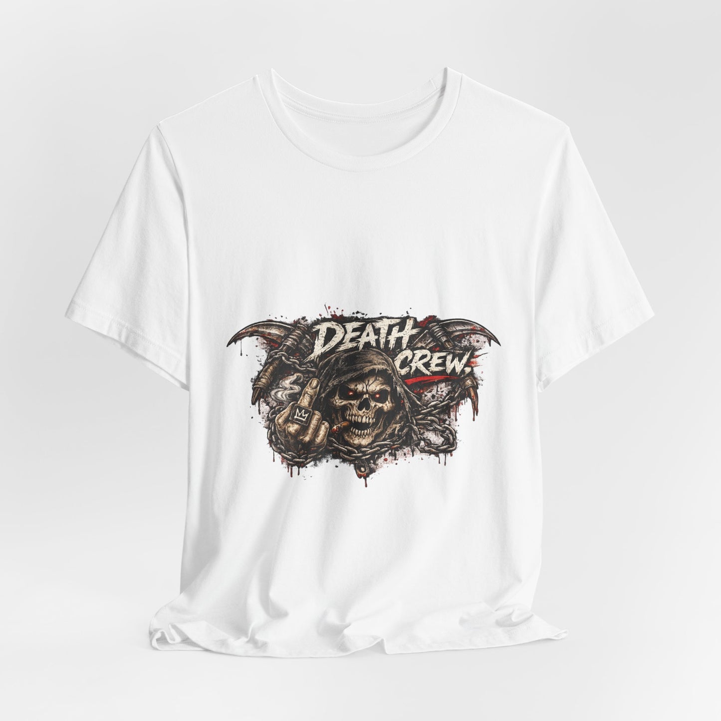Death Crew Skull Graphic Tee — Vintage Biker Rock T-Shirt