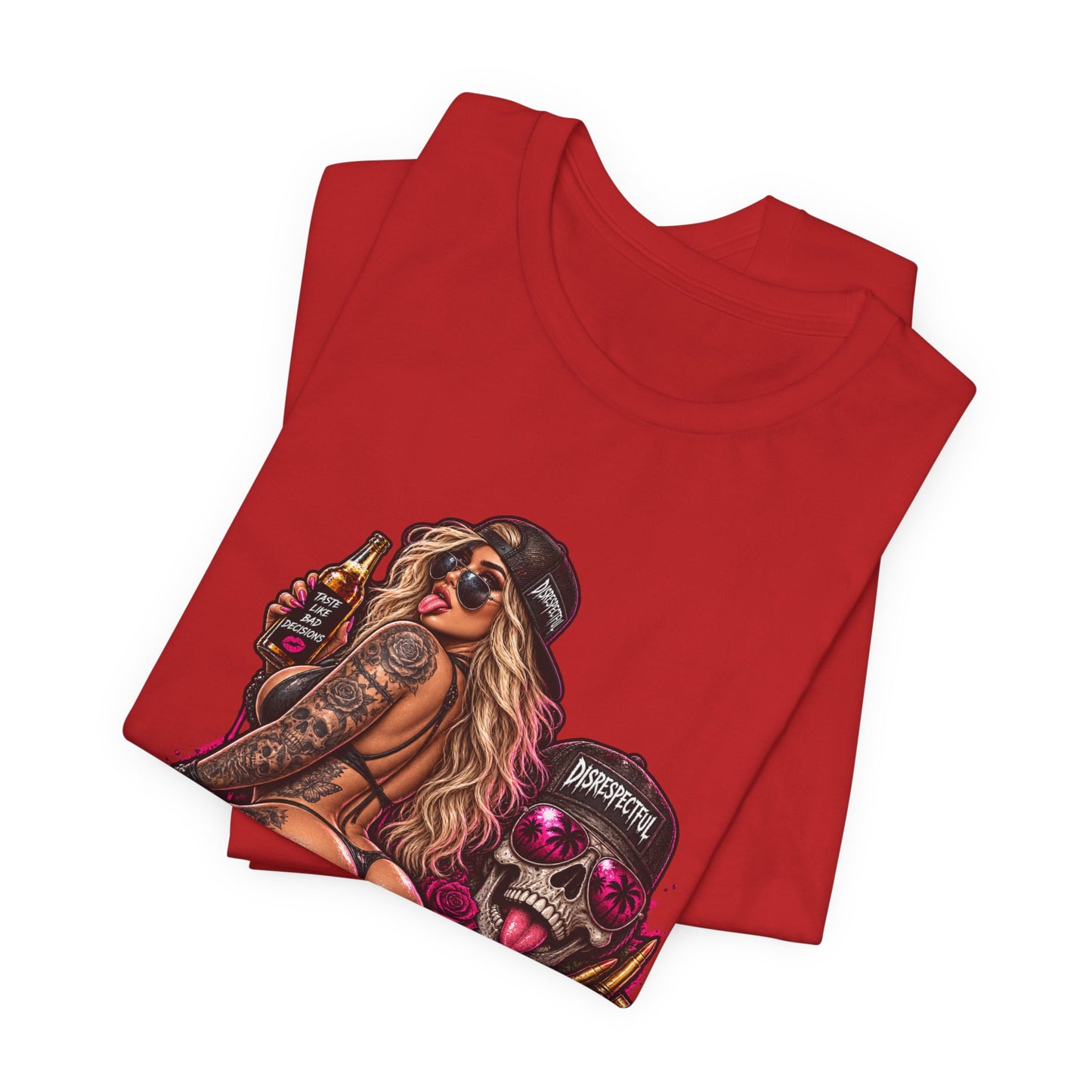 Thick and Thirsty Tee — Retro Pinup Skull Graphic T-Shirt