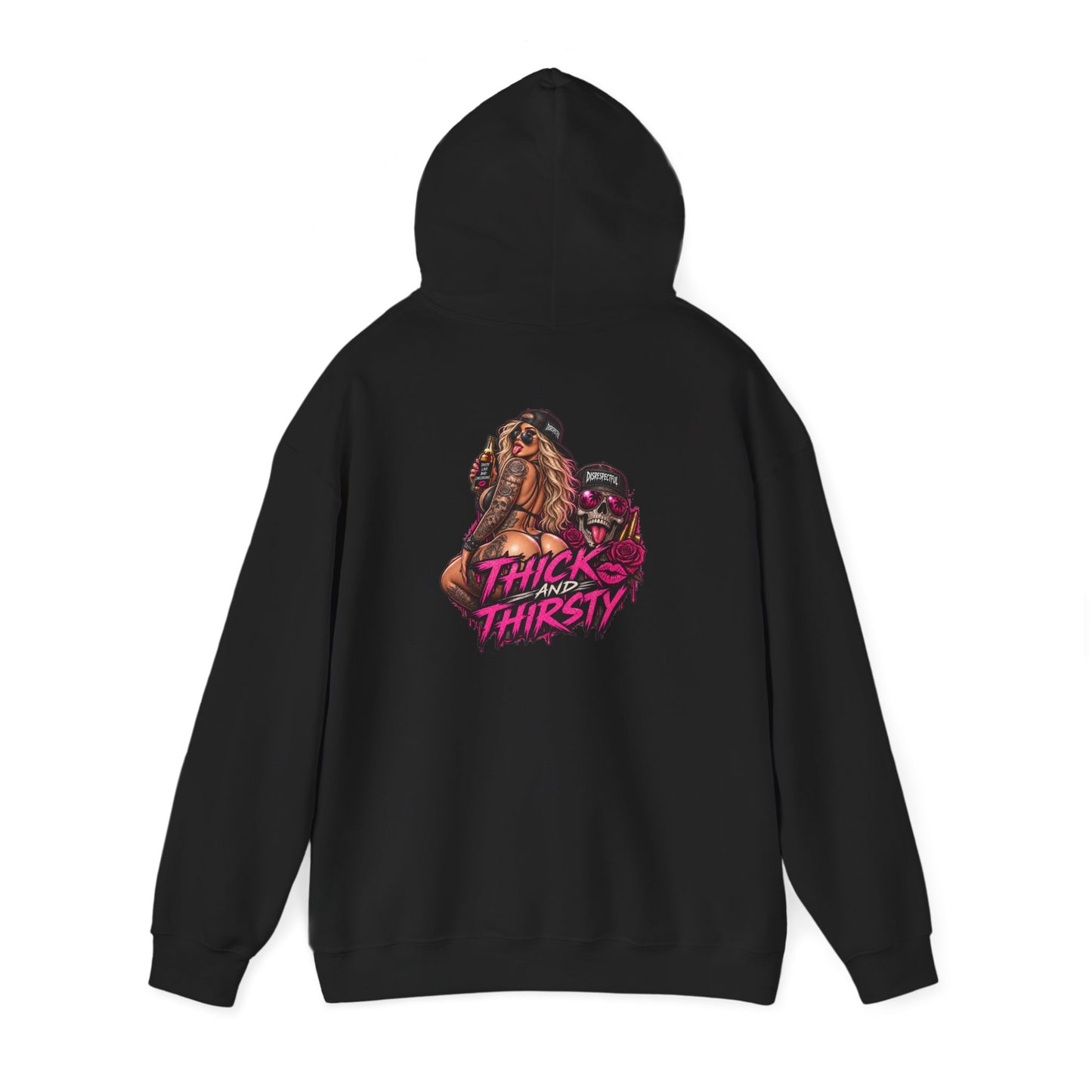 Thick and Thirsty — Back-Print Graphic Hoodie