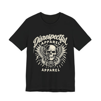 Skull & Wings Tee — "Disrespectful Apparel" Graphic T‑Shirt